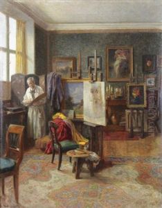 Artist In His Studio