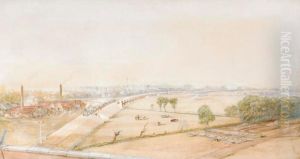 A Railway At Bristol by John Cooke Bourne