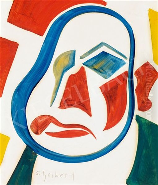 Abstract Self-portrait (self-portrait With Four Colors) - view 1