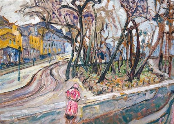 City Park With A Figure - view 1
