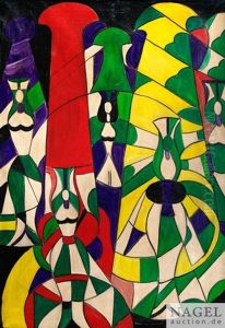Ornamentale Figurenkomposition by Hugo Scheiber