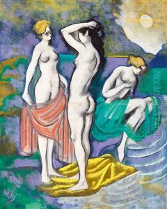 Women Bathing by Hugo Scheiber