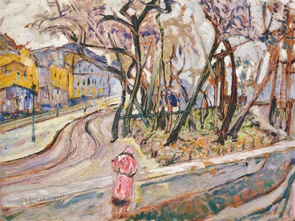 City Park With A Figure - view 1