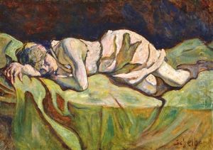 Lying Woman, Around by Hugo Scheiber
