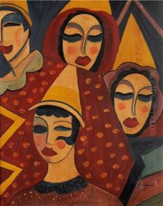 Les Clowns by Hugo Scheiber