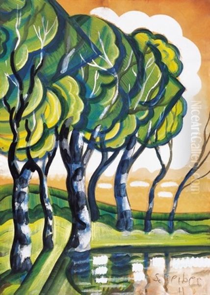 Trees By The Waterside - view 1