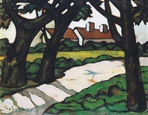 Ut A Fak Kozott (road Among The Trees) by Hugo Scheiber