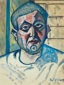 Onarckep (self-portrait) by Hugo Scheiber