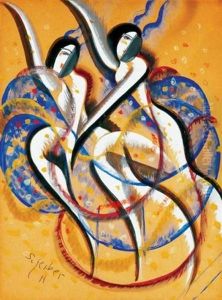Revutancosok (cabaret Dancers) by Hugo Scheiber