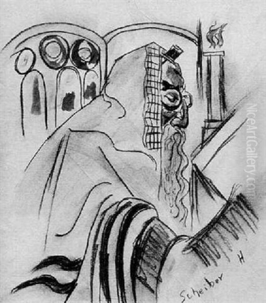 Rabbi Praying - view 1