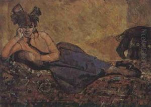 Reclining Woman by Hugo Scheiber