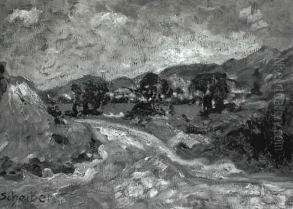 Hugelige Landschaft Mit Weg - view 1