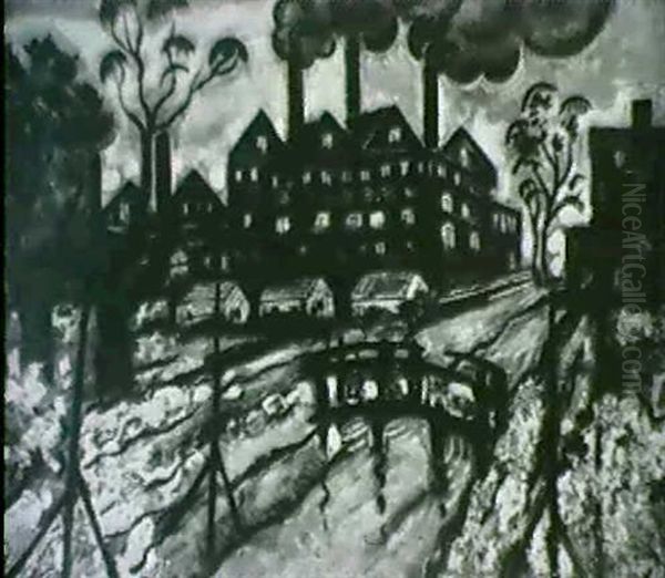Fabrikgebaude An Einem Kanal, Paris - view 1