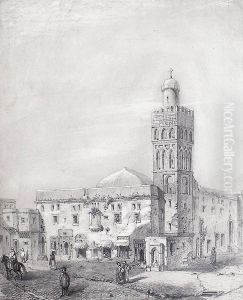 Mosquee Enalgerie by Gustave Desire Bournichon