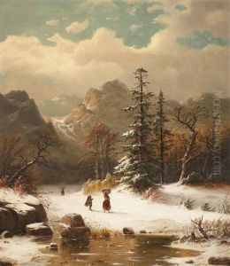 Winterlandschaft by Carl Ludwig Scheins