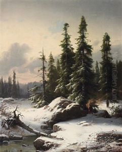 Im Winterwald by Carl Ludwig Scheins