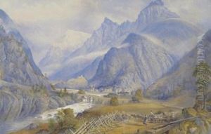 Large Alpine Landscape by R Bournis