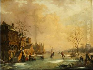 Eisvergnugen by Andreas Schelfhout