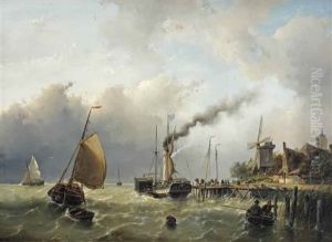 Boarding The Paddle Steamer On Choppy Waters