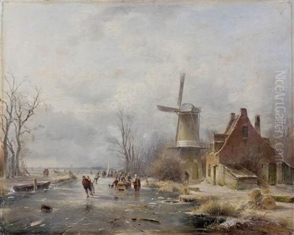 Patineurs Pres D'un Moulin - view 1