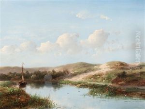 Behind The Dunes by Andreas Schelfhout