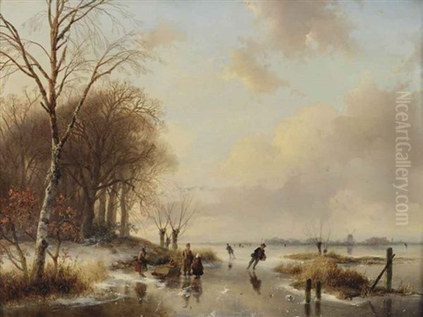 A Winter Landscape With Some Figures Gathering Wood - view 1