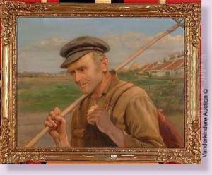 Portrait D'un Paysan by Auguste Bourotte