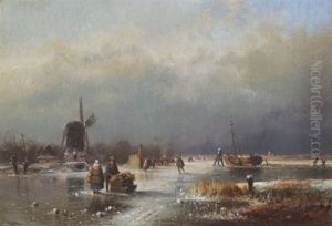 Eisvergnugen by Andreas Schelfhout