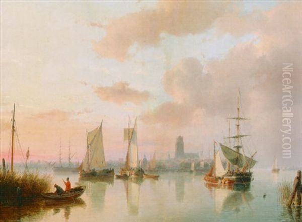 Boats On The Merwede Near Dordrecht - view 1