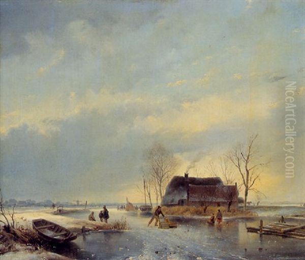 Scene De Campagne Dans Un Paysage Hivernal - view 1