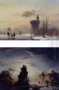 Skaters Near A Castle