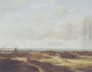 Sommerlandschaft Mit Heuernte