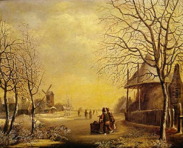 Riviere Glacee Et Patineurs - view 1