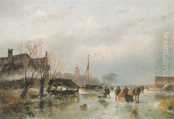 Figures On A Frozen Lake - view 1