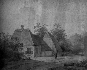 Bauerngehoft An Einer Landstrase by Andreas Schelfhout