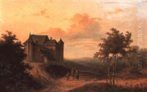 Countryfolk By A Castle
