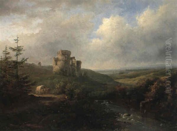 Landschaft Mit Burgruine - view 1