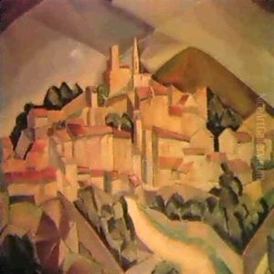 A View Of Les Angles by Lodewijk Schelfhout