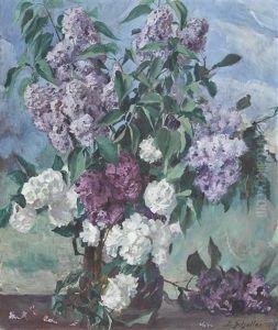 Stillleben Mit Flieder by Emil Scheller