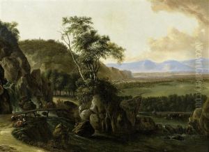 Weite Italianisierende Phantasielandschaft, Figurenstaffage
