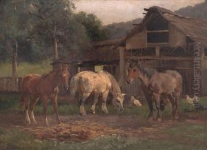 At The Stable Doors by Jan Hendrik Scheltema