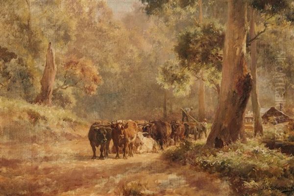 Landscape With An Ox Cart And Farmhands - view 1