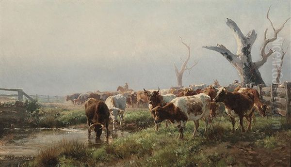 Droving Cattle - view 1