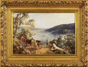 Driving The Bullock Team Along A Mountain Road