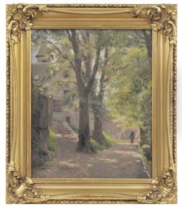 Figure On A Sunlit Path