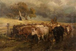 Herding The Cattle by Jan Hendrik Scheltema