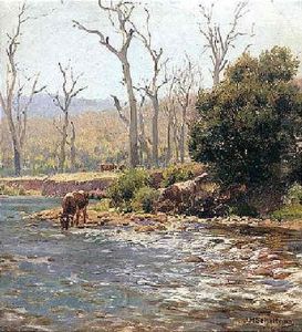 On The Banks Of The River Mitta, Mitta, Victoria by Jan Hendrik Scheltema