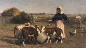 Feeding The Calves by Jan Hendrik Scheltema