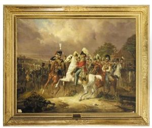 The Duke Of Cambridge On Horseback Reviewing The Hanoverian Troops (der Herzog Von Cambridge Zu Pferde Bei Der Musterung Der Hannoverschentruppen) by August Franz Schelver