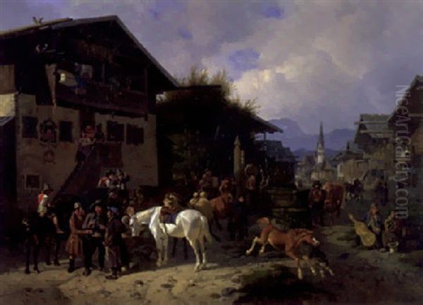 Pferdemarkt In Partenkirchen - view 1